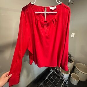 Calvin Klein Vibrant Red Blouse